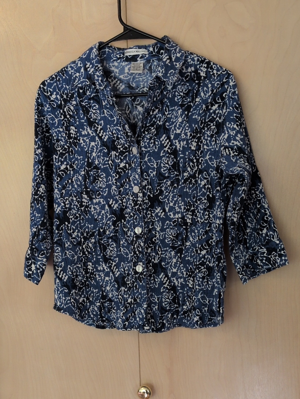 2 - Lot Rebecca Malone L & Coldwater Creek 3/4 L Sleeve  Cotton  Blouses - Picture 2 of 11